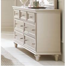 Celandine Upholstered Dresser - Silver